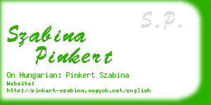 szabina pinkert business card